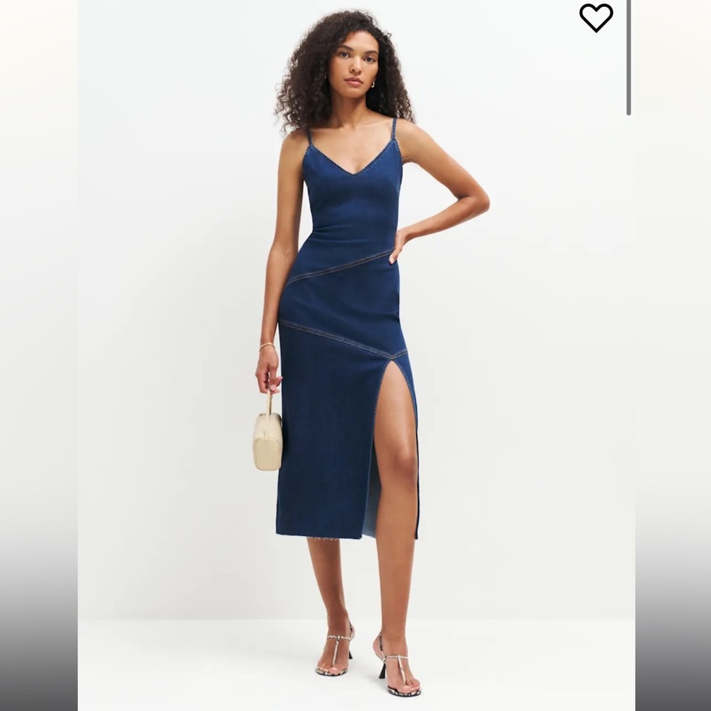 Novelle Denim Midi Dress - Size 4